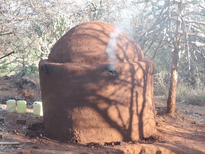 Charcoal preparation in a Kiln
